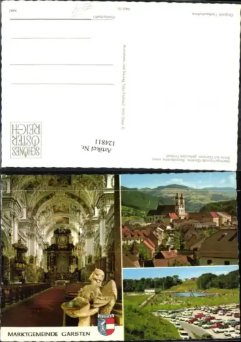 124811,Garsten MehrbildAk Barockkirche Innenansicht