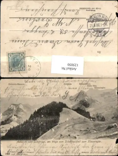 125050,Aussicht v. Schiffriegl a. Wege v. Schreibachfall z. Klausriegler Trattenbach 1906