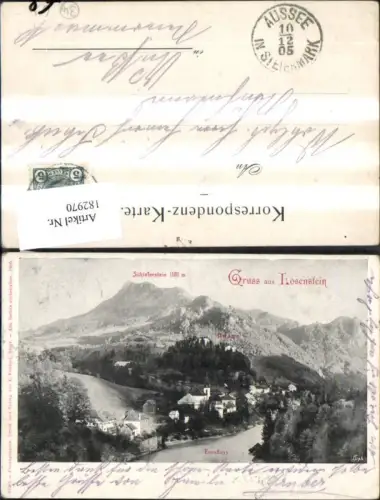 182970,Gruss a. Losenstein m. Schieferstein Ennsfluss