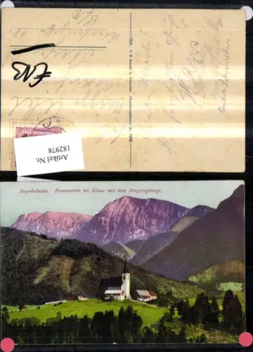 182978,Steyrertalbahn Frauenstein b. Klaus m. d. Sengsengebirge Eisenbahnlinie pub F. E. Brandt 1396