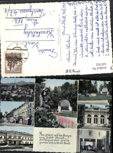 345762,Bad Hall Totale Straßenansicht Kurpark Trinkhalle Kurhaus Mehrbildkarte