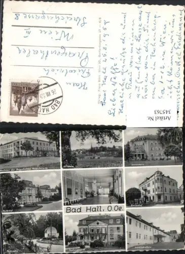 345763,Bad Hall Totale Kurhaus Marienhof Justusschlössl Parkmotiv Mehrbildkarte