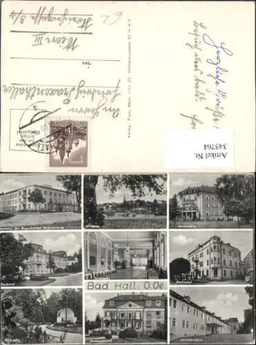 345764,Bad Hall Totale Kurhaus Marienhof Justusschlössl Parkmotiv Mehrbildkarte