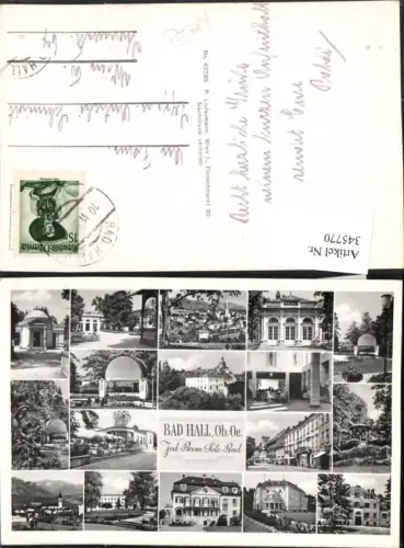 345770,Bad Hall Totale Kurhaus Kurpark Trinkhalle Pavillon Mehrbildkarte