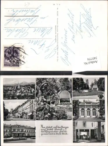 345774,Bad Hall Totale Trinkhalle Kurhaus Kurpark Mehrbildkarte