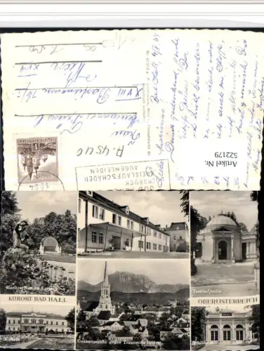 522179,Bad Hall Totale Trinkhalle Kurhaus Kurheim Mehrbildkarte