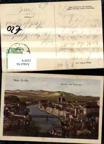 182874,Steyr Ansicht v. Tabor aus Künstler Ak