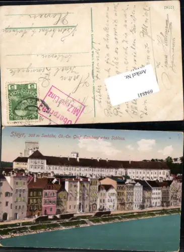 694841 Steyr Schloss Lamberg gel Niederhone Eschwege 1915 Feldpost