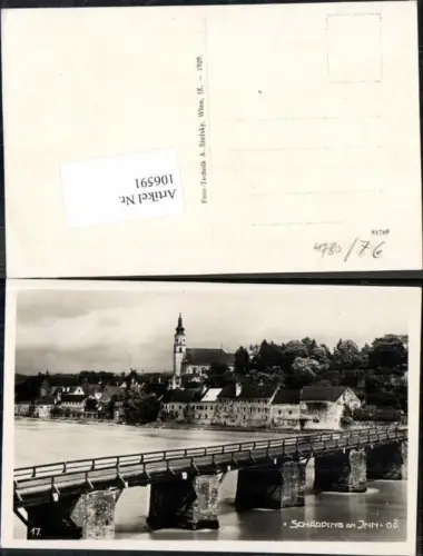 106591,Schärding am Inn Brücke 1929