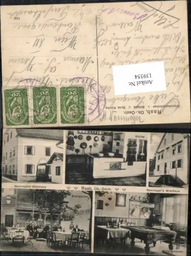 139354,Raab b. Schärding Neumayers Gasthaus Billiardzimmer Billiard Billard Gastgarten