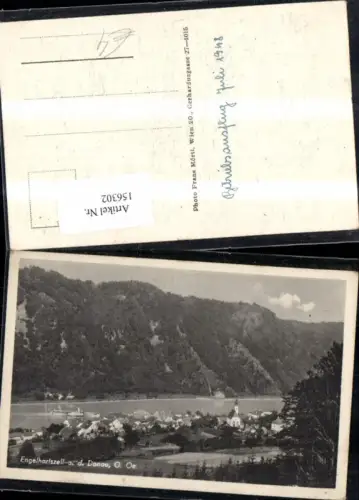 156302,Engelhartszell a. d. Donau Ansicht m. Schiff Dampfer 1948