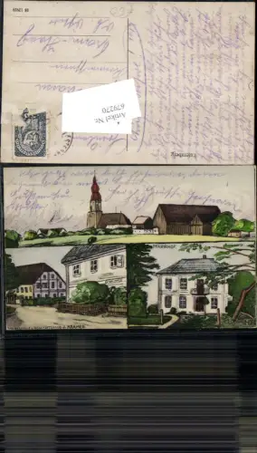 679270 seltene AK Hofer sign. handgemalt Esternberg b. Schärding am Inn