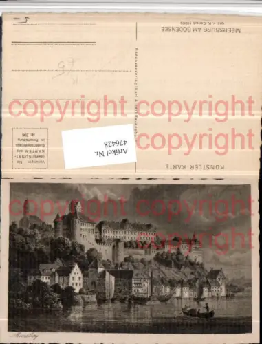 476428,Künstler AK K. Corradi Meersburg am Bodensee Totale