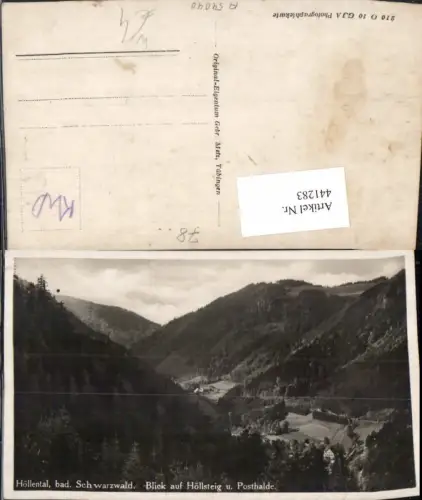 441283,Höllental im Schwarzwald b. Hinterzarten m. Höllsteig u. Posthalde