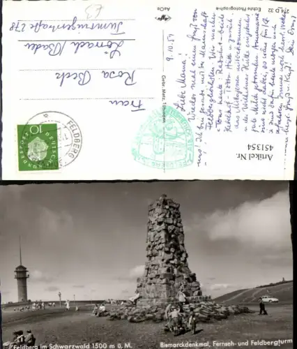 451354,Feldberg im Schwarzwald Bismarck-Denkmal u. Fernsehturm