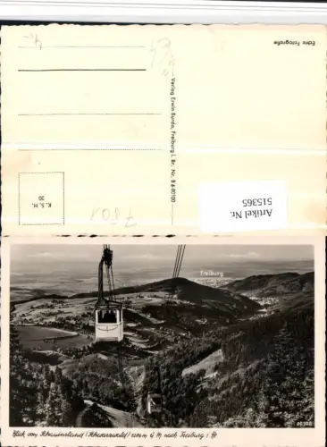 515365,Seilbahn Blick vom Schauinsland nach Freiburg im Breisgau