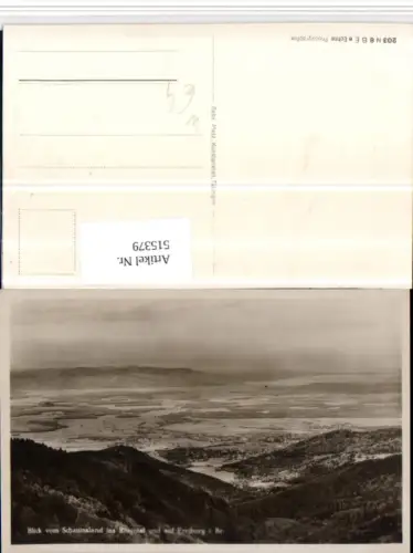 515379,Blick vom Schauinsland ins Rheintal u. Freiburg im Breisgau