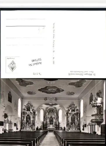 517140,St. Märgen im Schwarzwald Pfarr- und Wallfahrtskirche Innenansicht