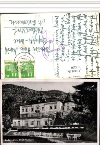 517260,Badenweiler Schloss Hausbaden Österr. Zensurstelle SZ