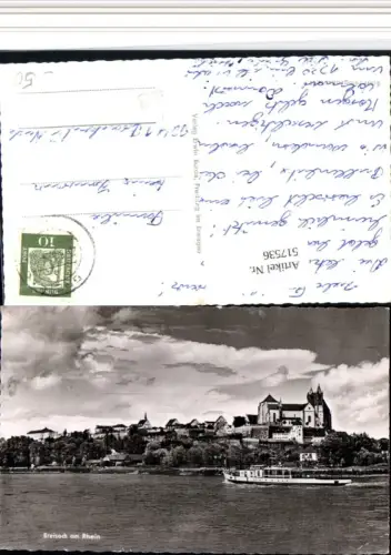 517536,Breisach am Rhein Totale Kirche Dampfer