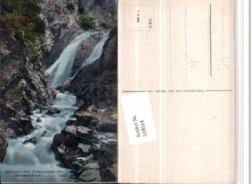 518514,Höllental im Schwarzwald b. Breitnau Ravennaschlucht Wasserfall