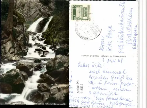 518516,Höllental im Schwarzwald b. Breitnau Ravennaschlucht Großer Wasserfall