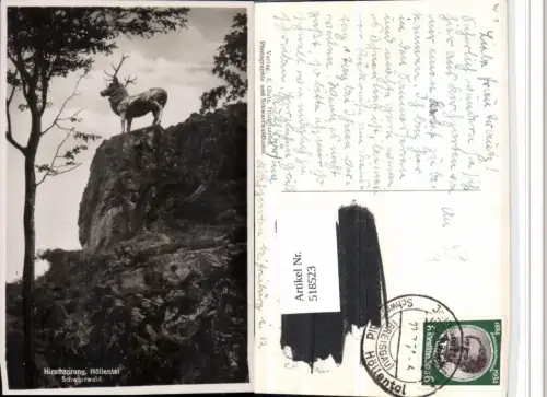518523,Schwarzwald Höllental b. Hinterzarten Hirschsprung Statue