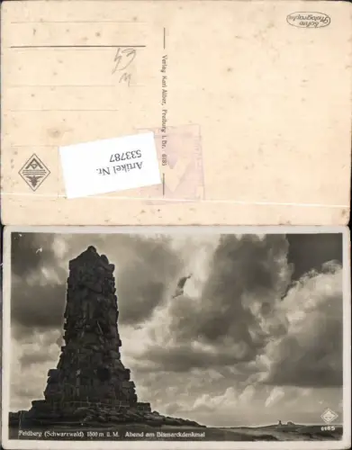 533787,Feldberg Schwarzwald Bismarckdenkmel