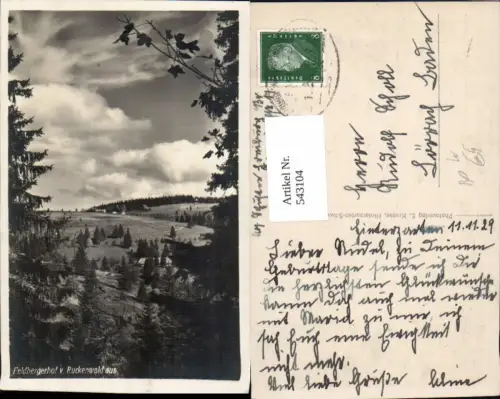 543104,Feldberg Feldbergerhof v. Ruckenwald aus Bahnpost