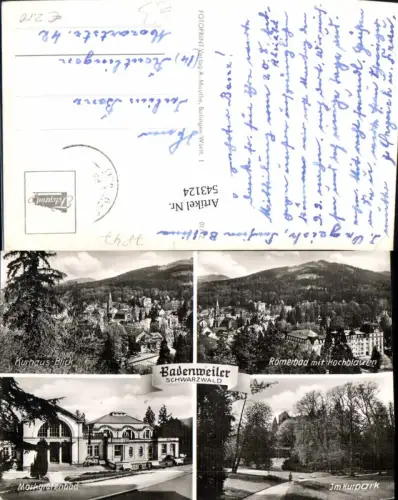 543124,Mehrbild Ak Badenweiler Schwarzwald Römerbad Kurpark Kurhaus-Blick