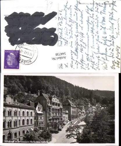 544738,Wildbad Autobus Postbus beim Rathaus