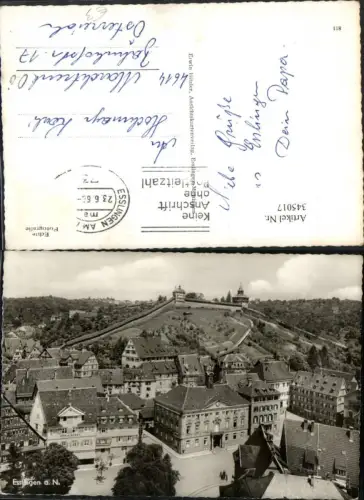 345017,Esslingen am Neckar Teilansicht Rathaus m. Festung