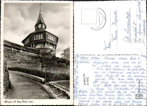 417052,Künstler AK Esslingen am Neckar Burg Dicker Turm