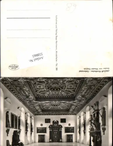 558865,Foto Ak Schloss Kirchheim Cedernsaal Decke v. Wendel Dietrich Kirchheim unter Teck