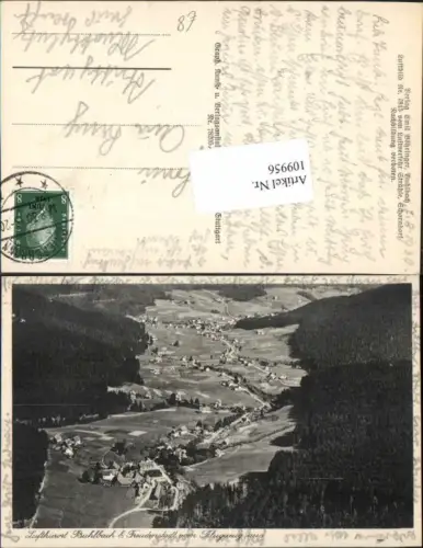 109956,Fliegeraufnahme Buhlbach b. Baiersbronn Freudenstadt 1930