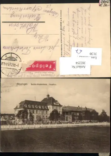 382254,Göppingen Bezirks-Krankenhaus Spital Hauptbau