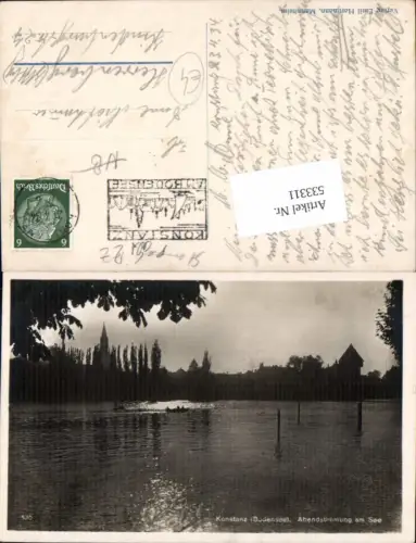 533311, Konstanz Bodensee, Abendstimmung am See,