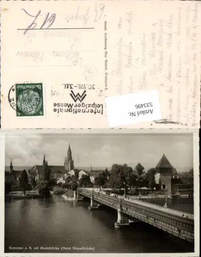 533496, Konstanz a.B. Mit Rheinbrücke