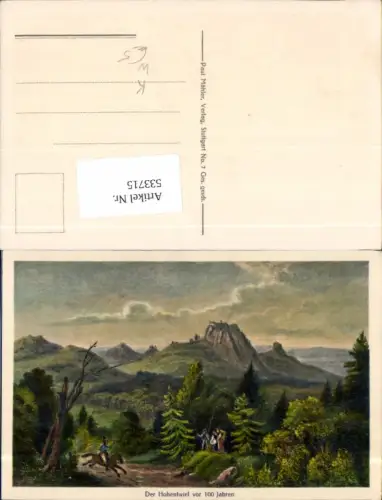 533715,Künstler AK Hohentwiel bei Singen v. 100 Jahren um 1850