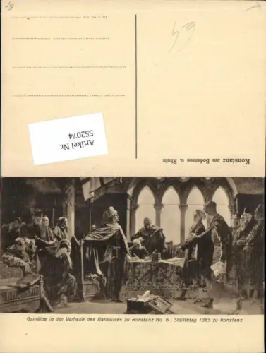 552074,Konstanz am Bodensee 1385 rathaus gemälde