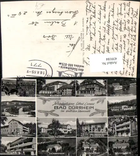 439184,Bad Dürrheim Totale Kurheim Parkhotel Luisenheim Mehrbildkarte