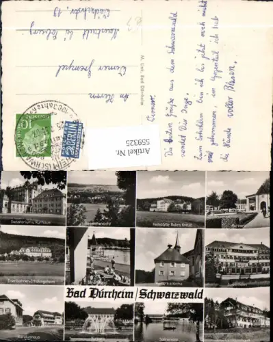 559325,Mehrbild Ak Bad Dürrheim Schwarzwald Kurpark Salinensee Luisenheim
