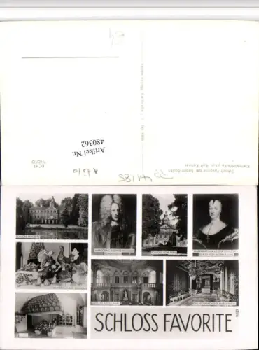 480362,Baden-Baden Schloss Favorite Speisesaal Küche Mehrbildkarte