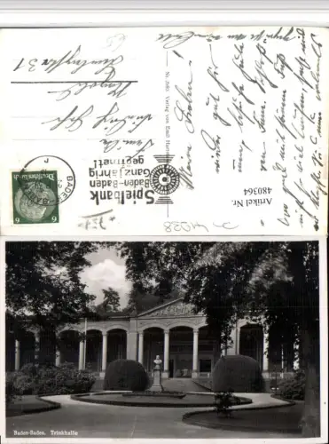 480364,Baden-Baden Trinkhalle Denkmal Büste