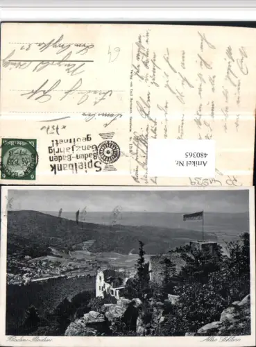 480365,Baden-Baden Altes Schloss Ruine