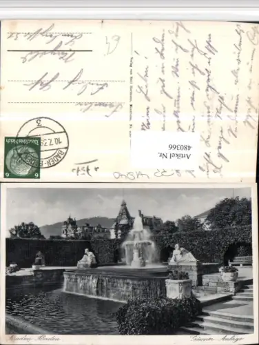 480366,Baden-Baden Gönner-Anlage Brunnen