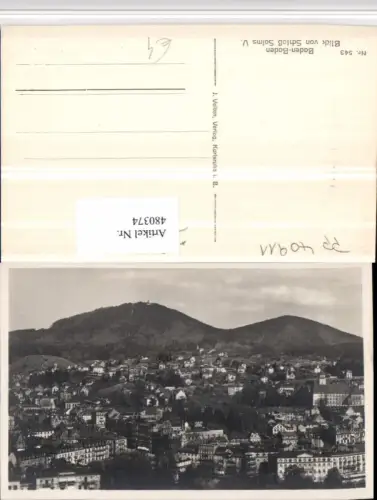 480374,Baden-Baden Totale von Schloss Solms