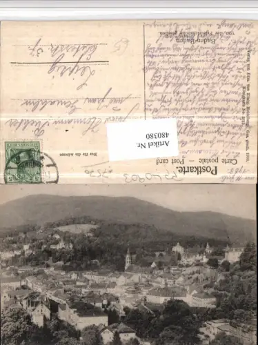 480380,Baden-Baden Totale von d. Friedrichshöhe