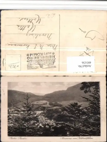 493156,Baden-Baden Panorama vom Korbmattfelsen