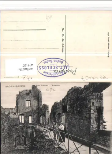 493157,Baden-Baden Altes Schloss Rittersaal Ruine
